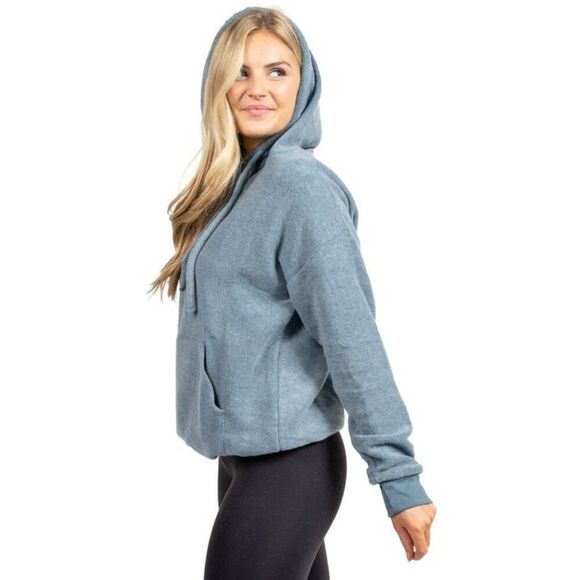 Soft Serve Tops - Soft Serve Cloud Cotton Hoodie Organic Shark Steel Blue Medium